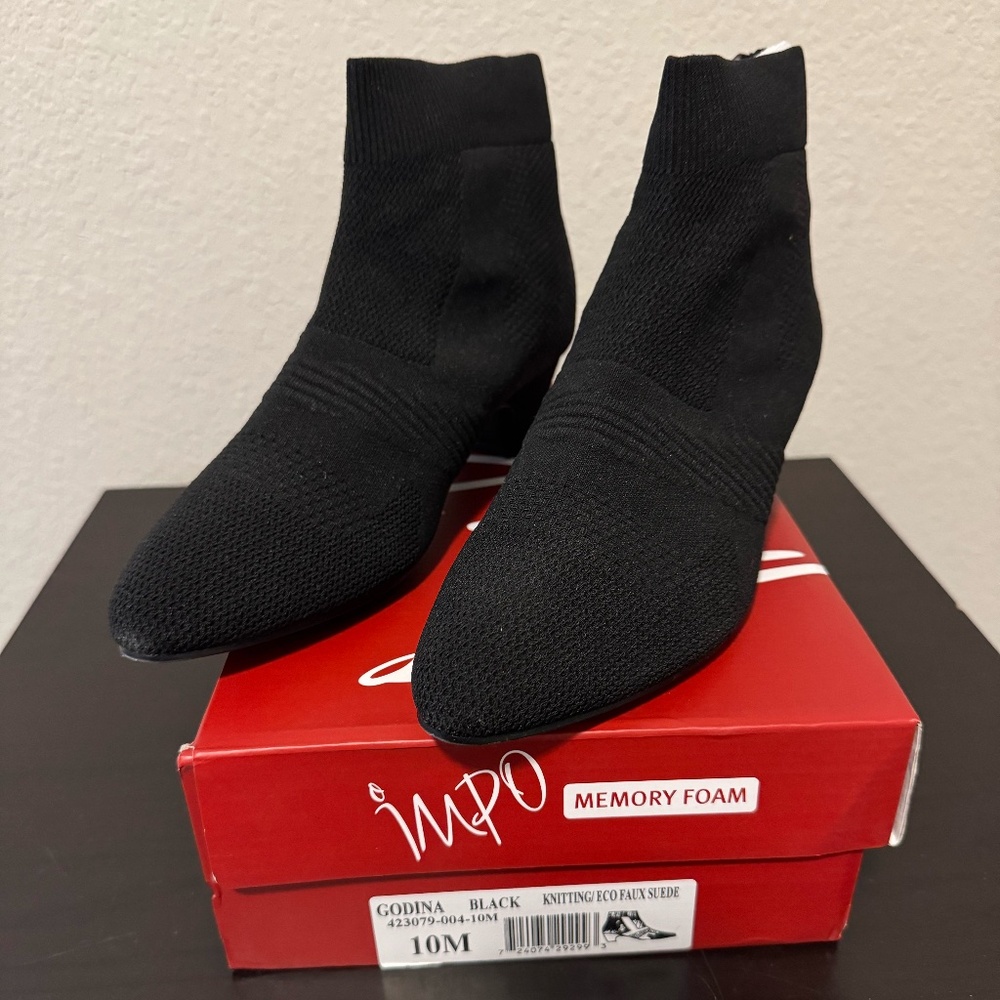 Impo® Godina Knit Women's Ankle Booties Size 10 Black